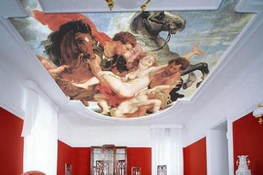 Натяжной потолок с аэрографическим рисунком
